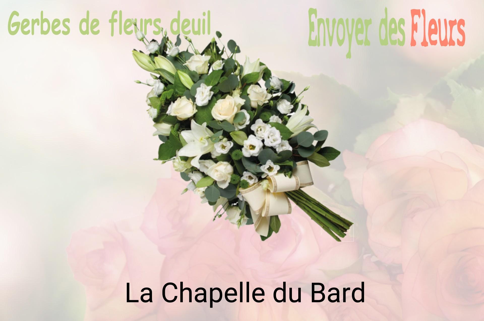 Gerbe de fleurs de deuil livrée à La Chapelle-du-Bard